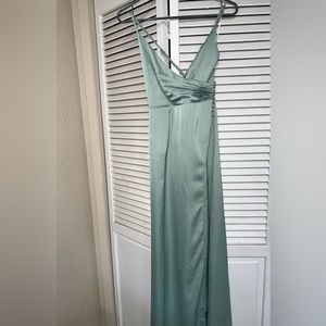 Sage green bridesmaid/special event dress.